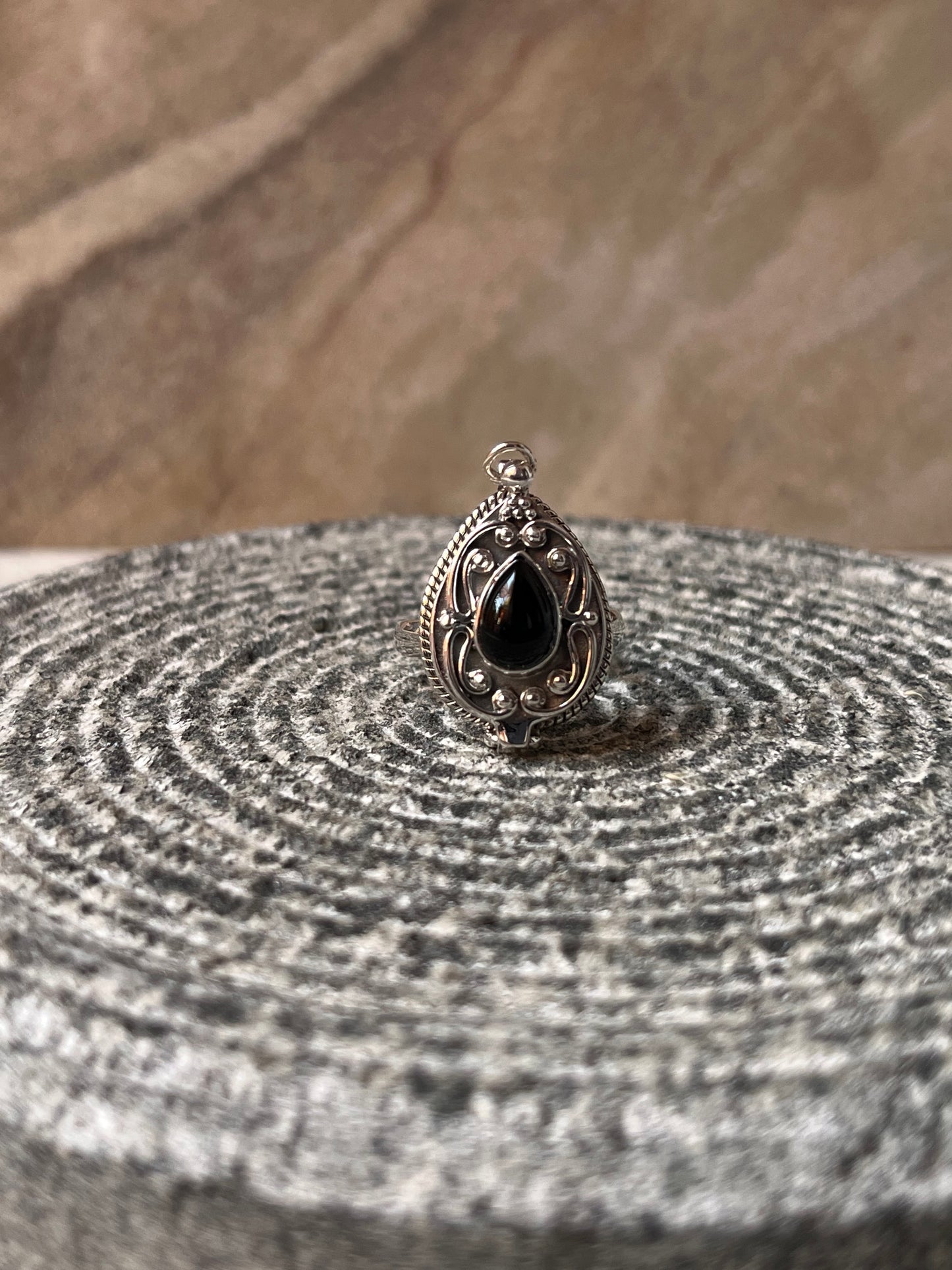 Black Onyx Storage 925 Sterling Silver Ring
