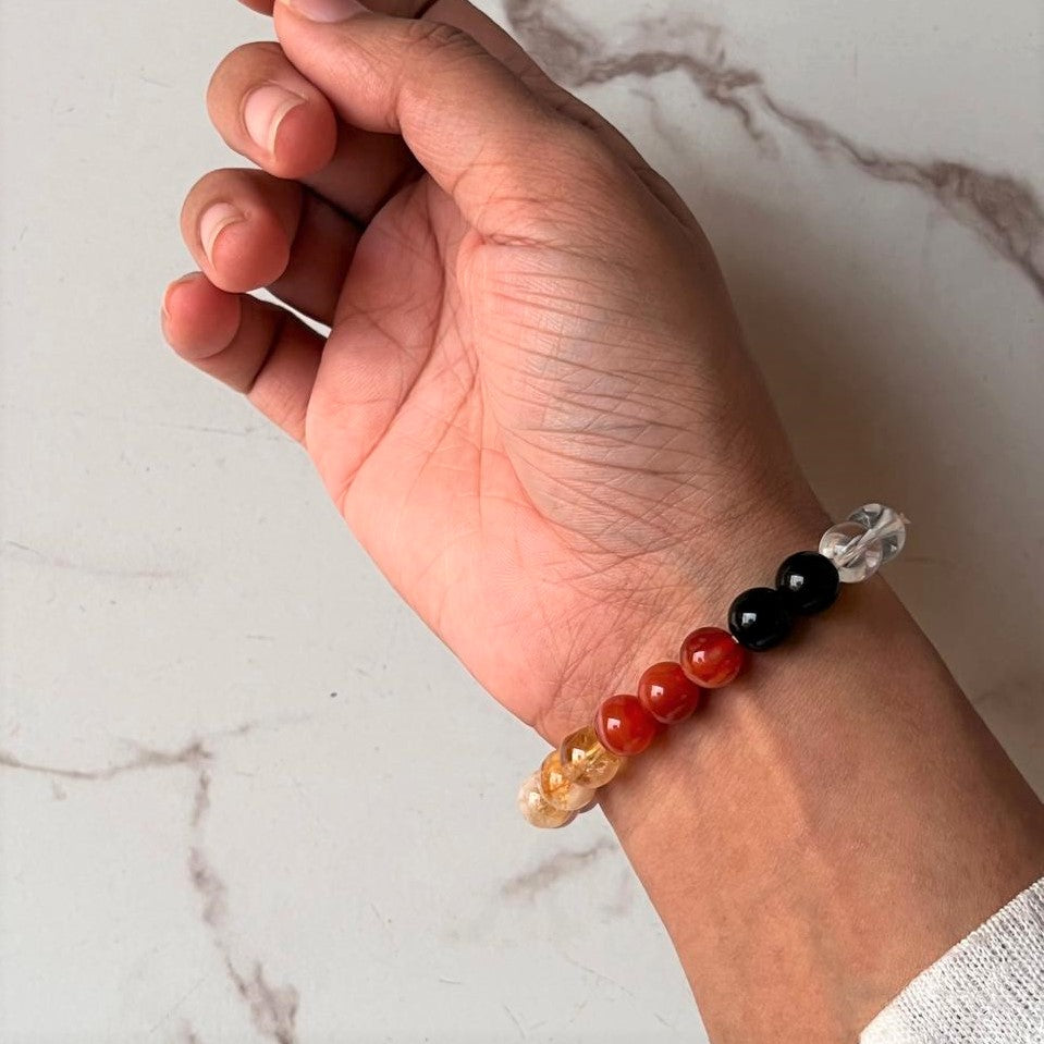 8MM Natural Crystal Bracelet for Abundance and Success