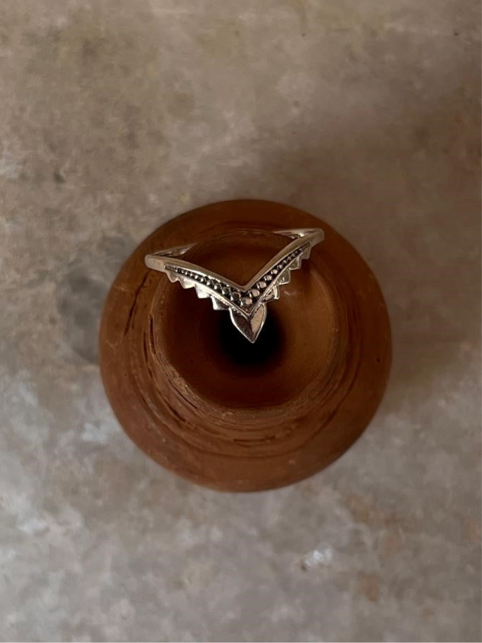 V Boho Stack 925 Sterling Silver Ring