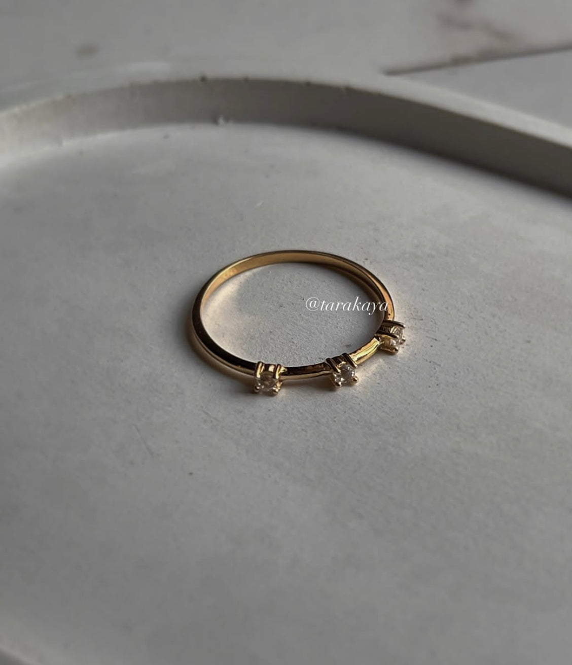 925 silver Gold Vermeil ring featuring Golden Hour white topaz