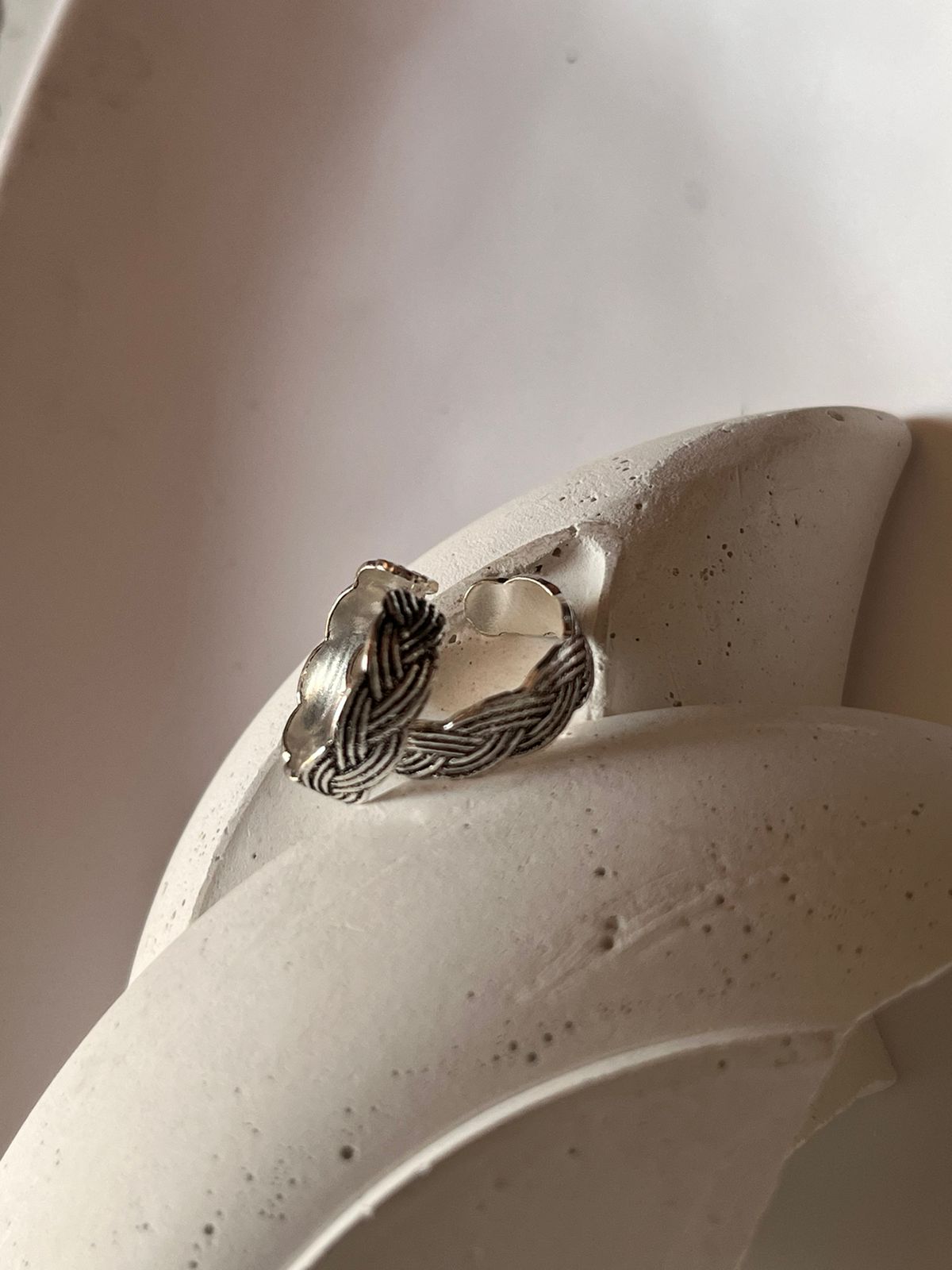 Unique Braided Silver Toe Ring for Women