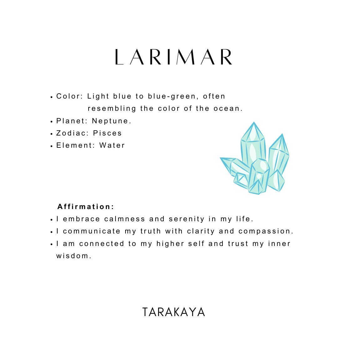 Larimar crystal for elegant look