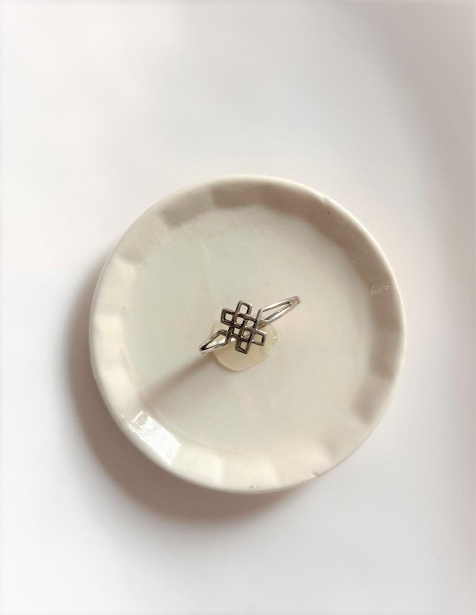 Karma Celtic Knot Silver Ring for Spiritual Connection