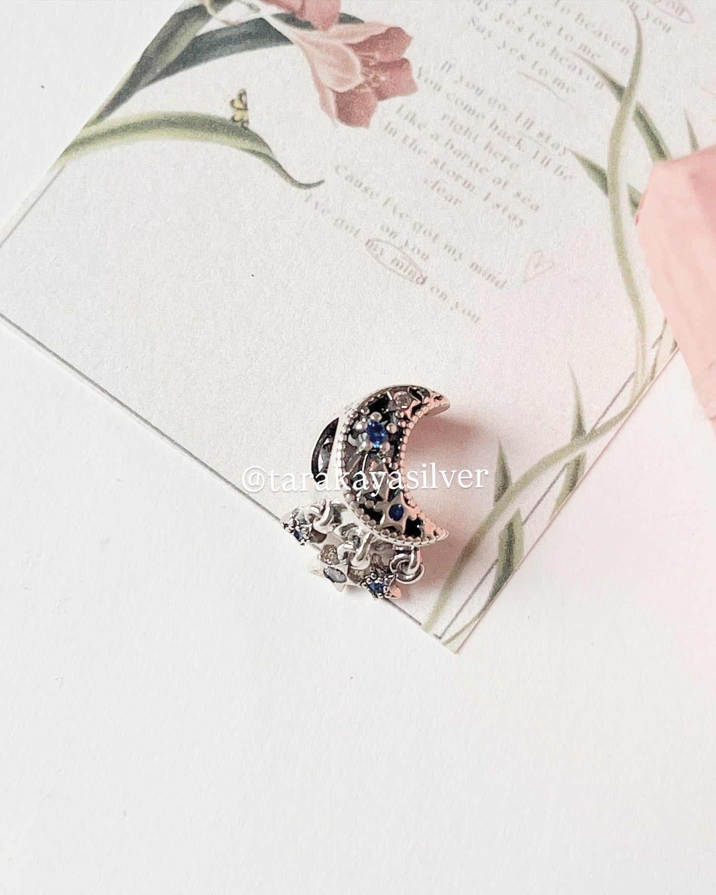 Crescent moon stars dreamcatcher pendant charm for Pandora bracelet