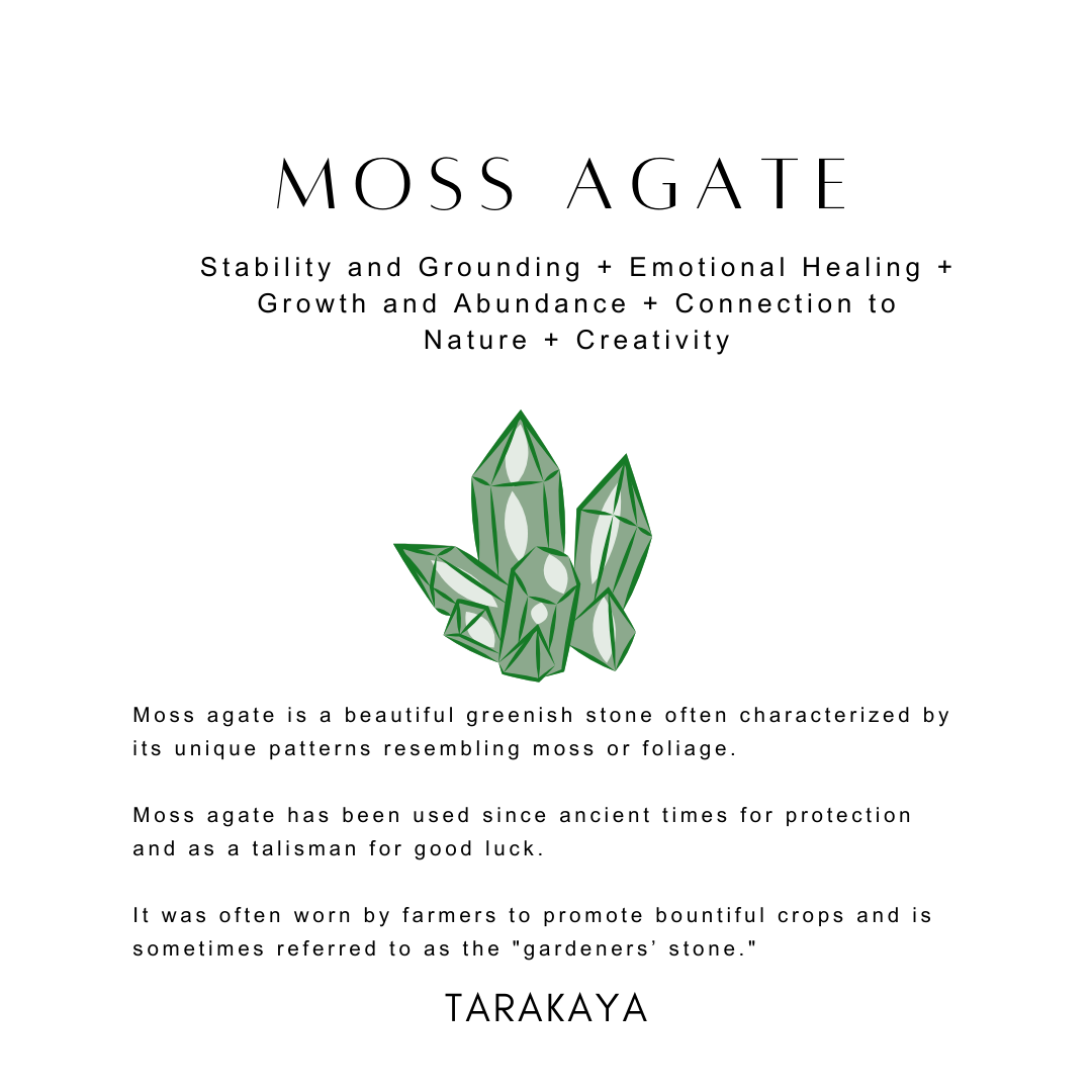 Moss agate crystal for healing