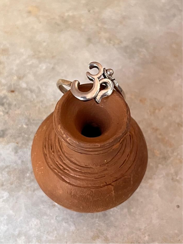 Plain Om/Aum 925 Sterling Silver Ring