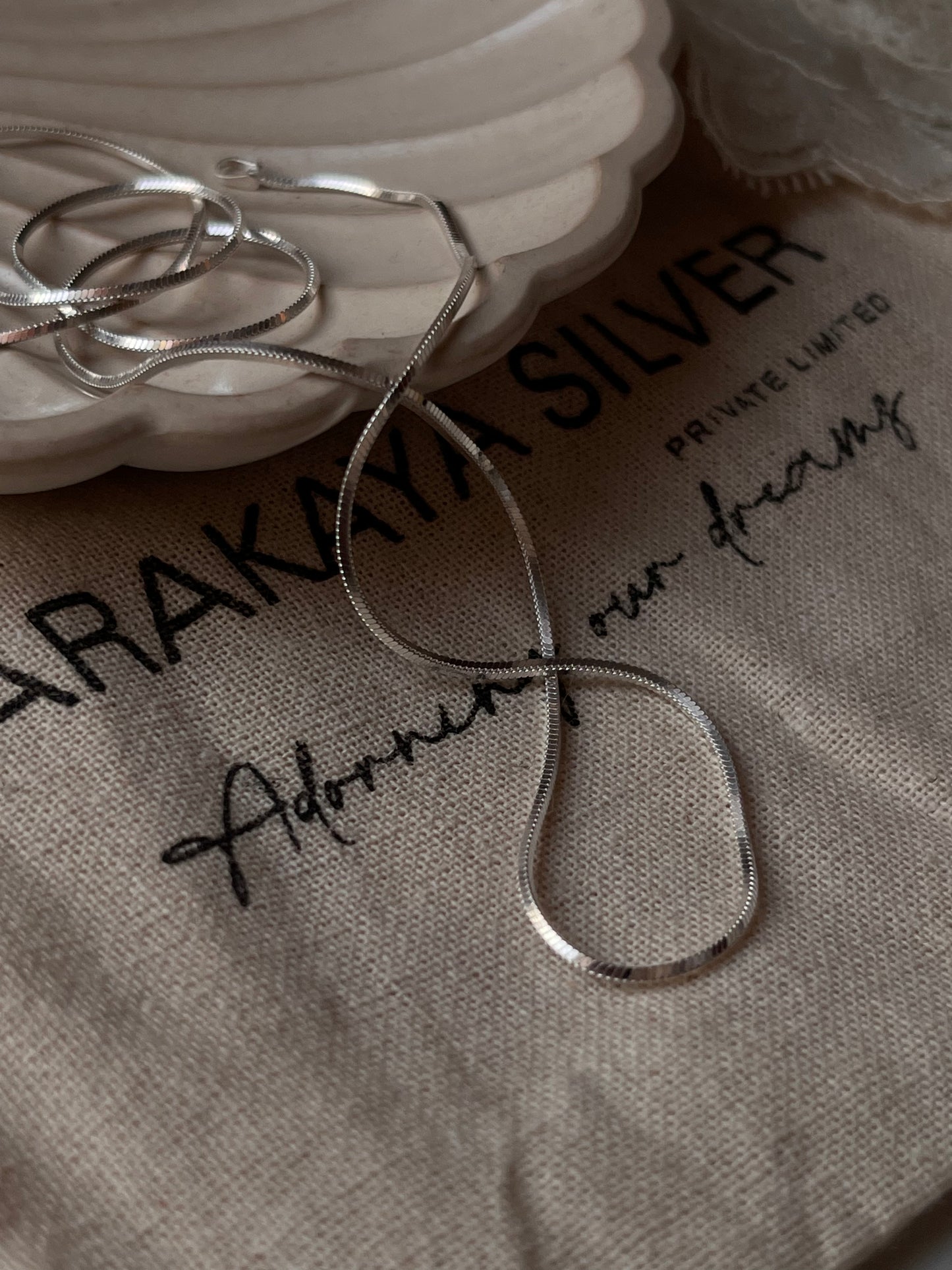 Sterling Silver 925 Sleek Flat Snake Chain