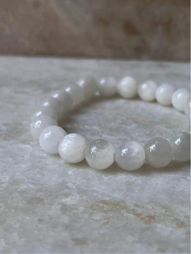 Selenite Natural Crystal Bracelet 8MM