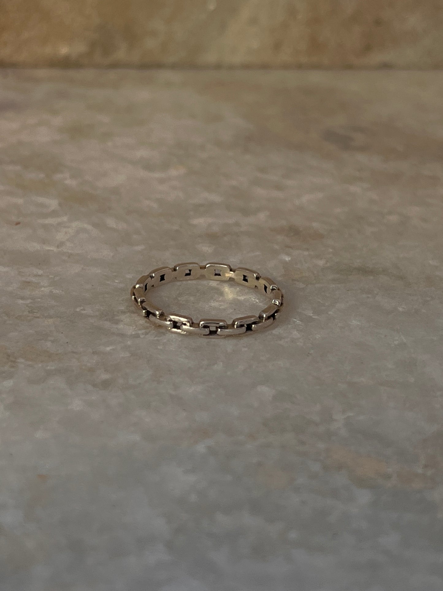 Thin Link Band 925 Sterling Silver Ring