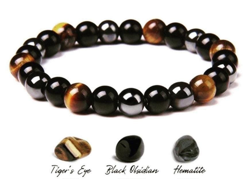 8MM Triple Protection Gemstone Bracelet