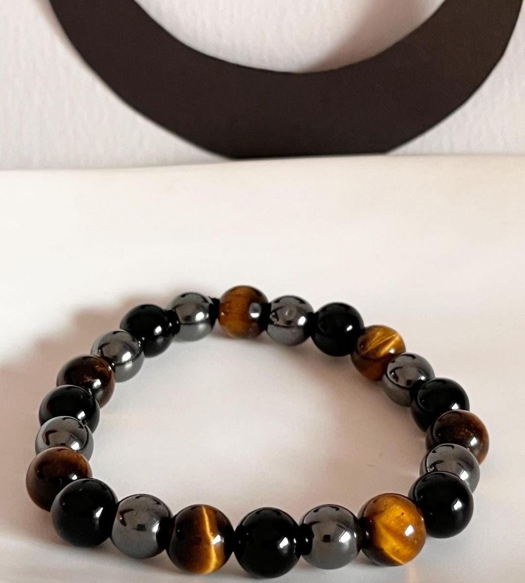 8MM Triple Protection Stone Bracelet