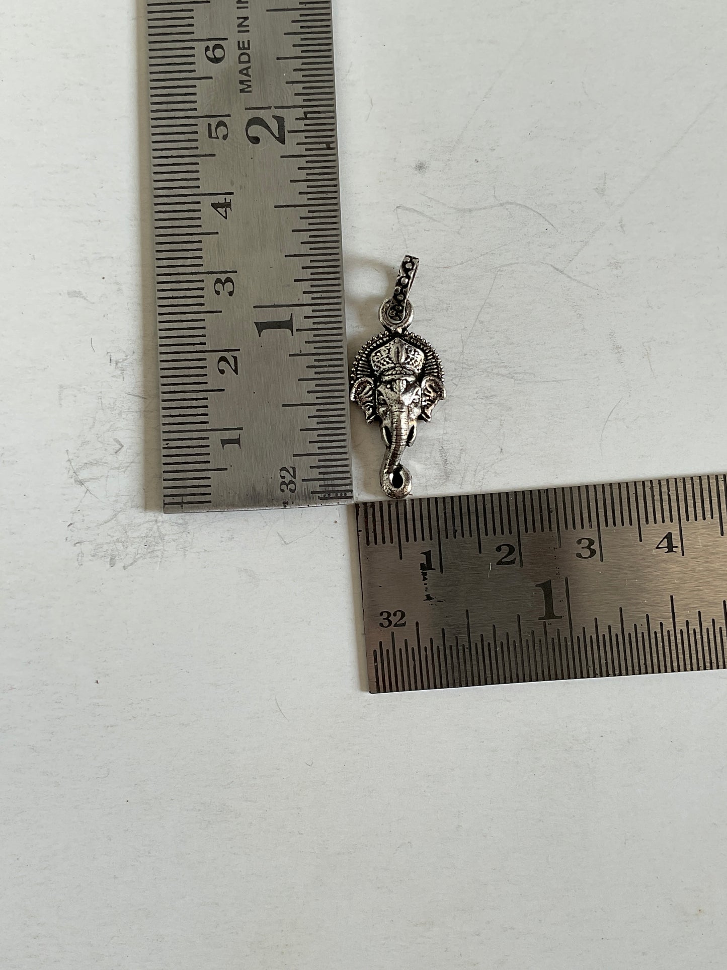 Ganesha Face Big 925 Sterling Silver Pendant