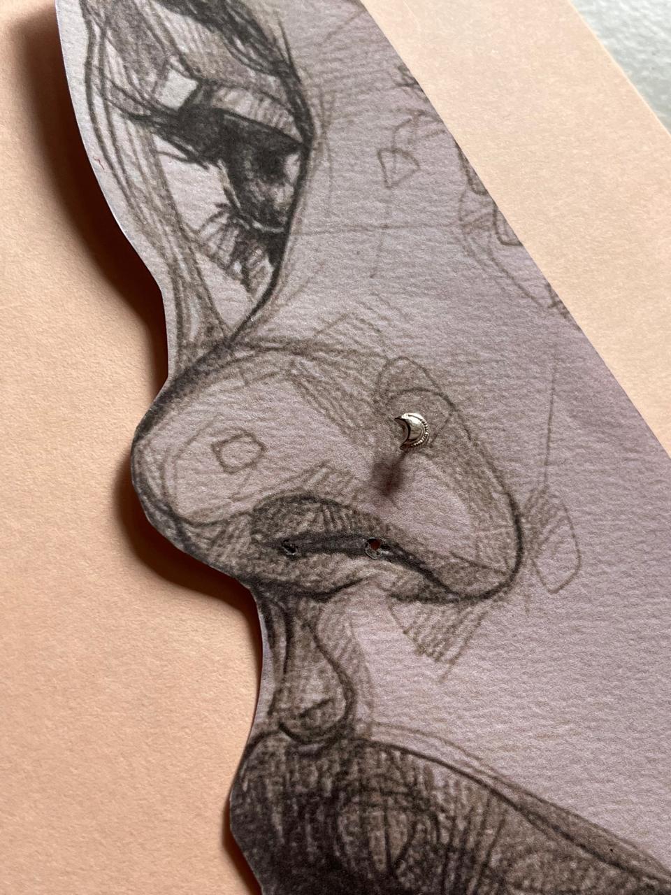 Charming Moon Chand Silver Nose Pin for Everyday Wear