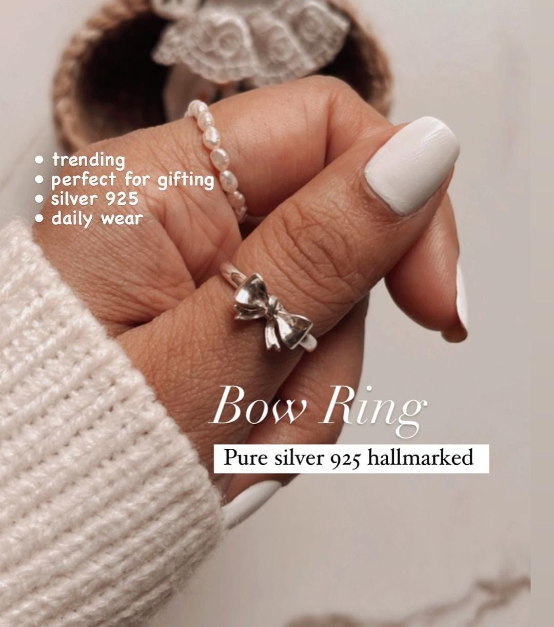 Bow Silver Ring