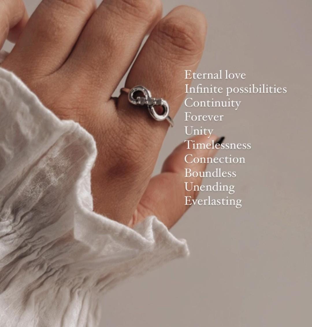 Timeless Moonstone Infinity Ring in Silver