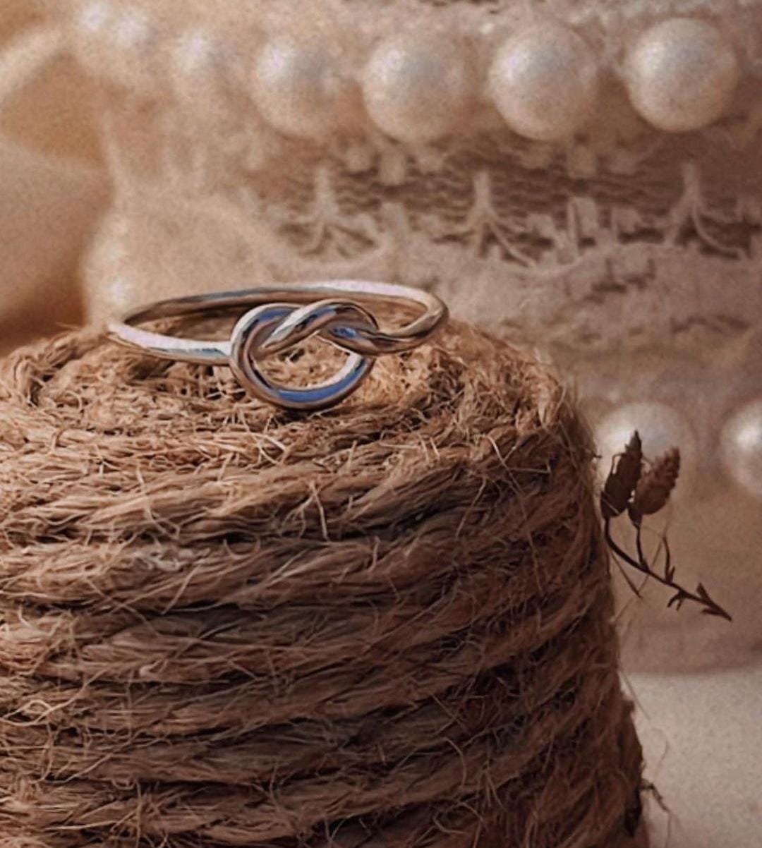Promise Knot Design Ring in Sterling Silver