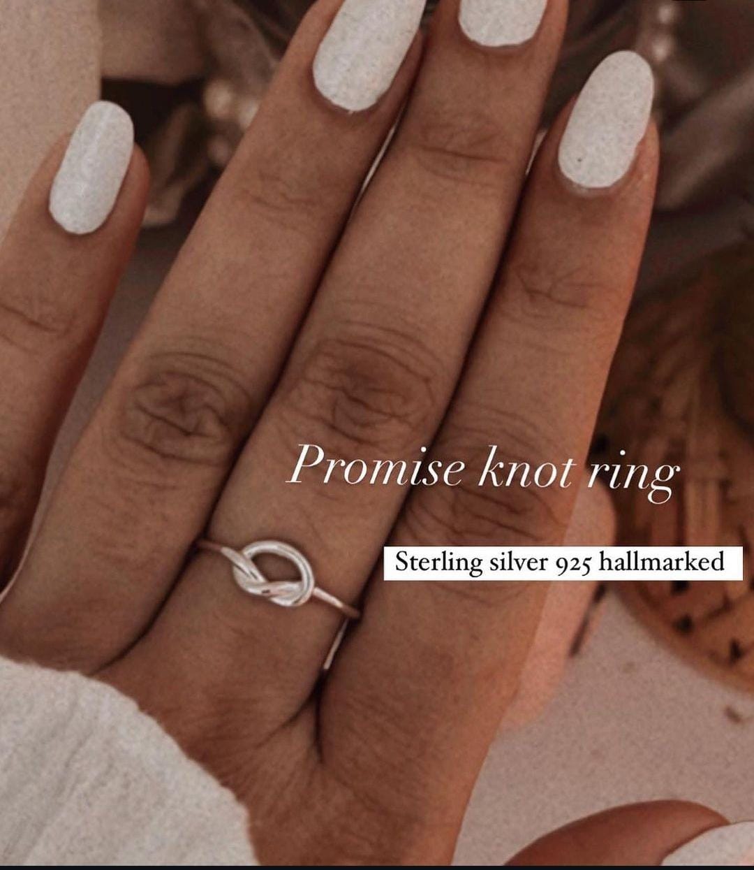 Simple Silver Promise Knot Ring