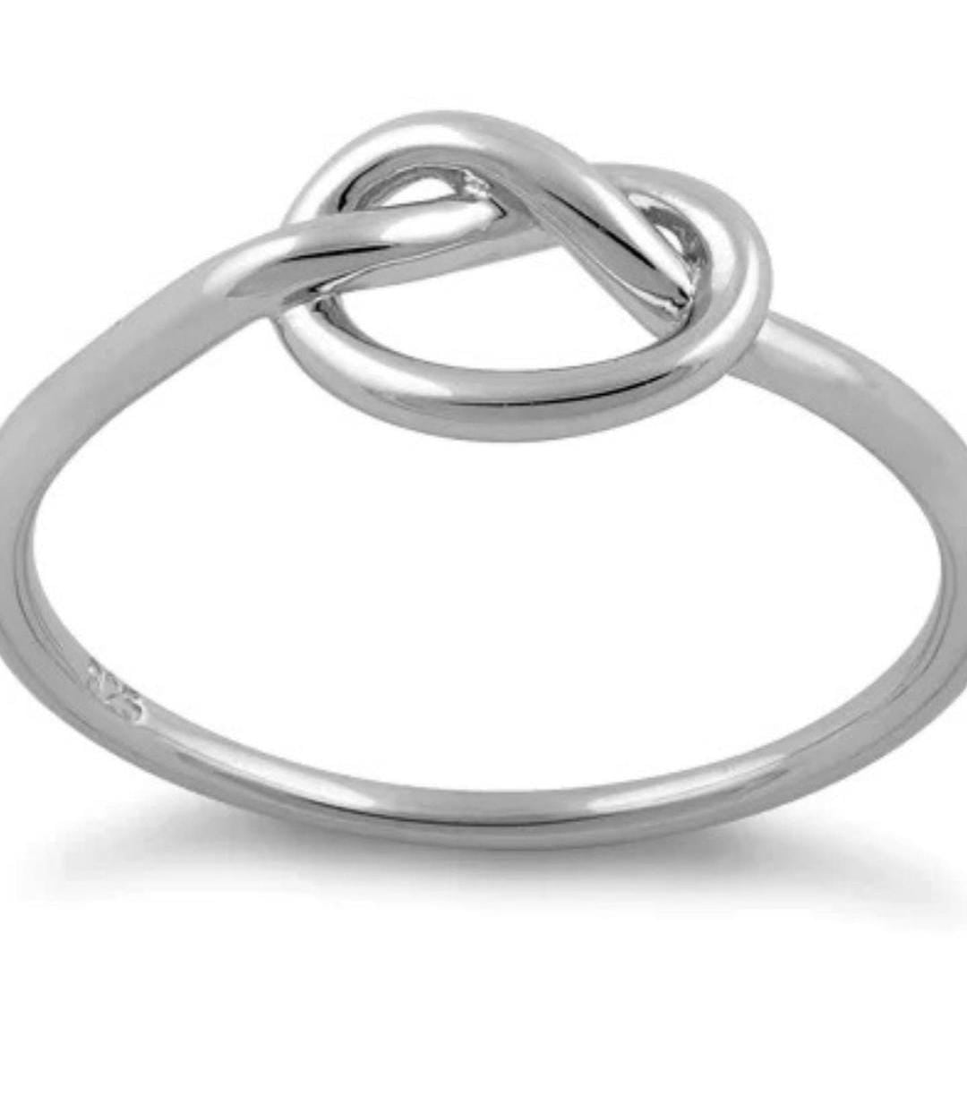 Handcrafted Silver Promise Knot Ring