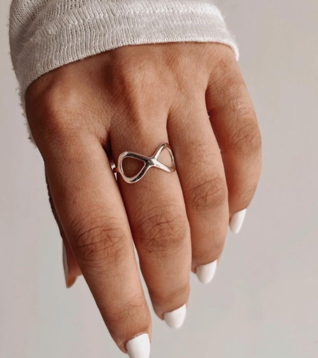 Classic Infinity Symbol Silver Ring