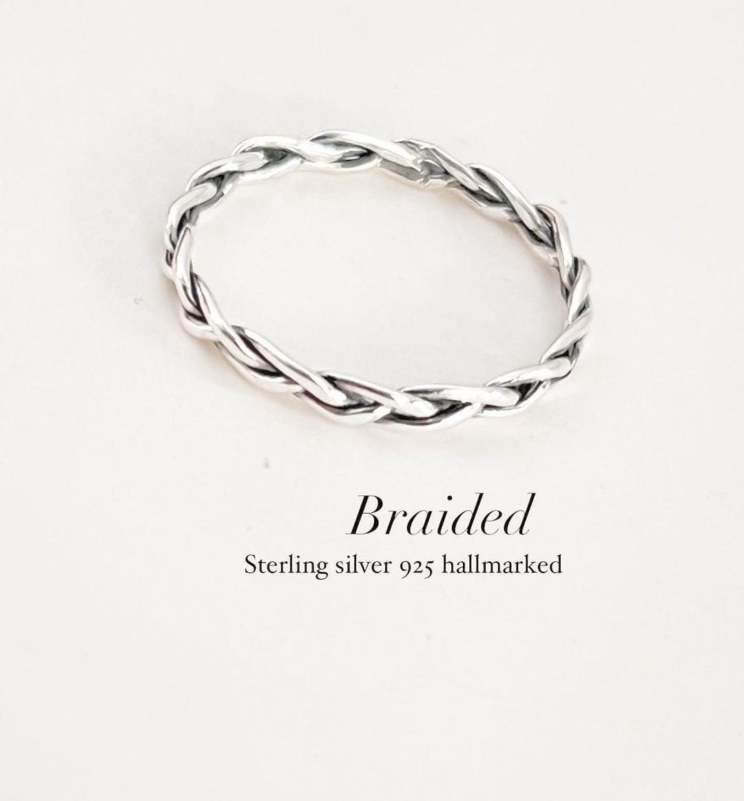Charming Loose Braided Band Silver Ring with Intricate Detailing