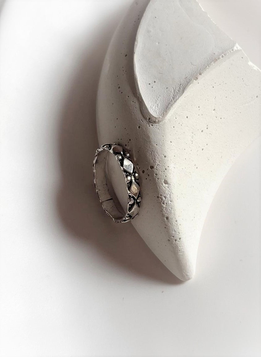 925 sterling silver tribal Rawa band ring