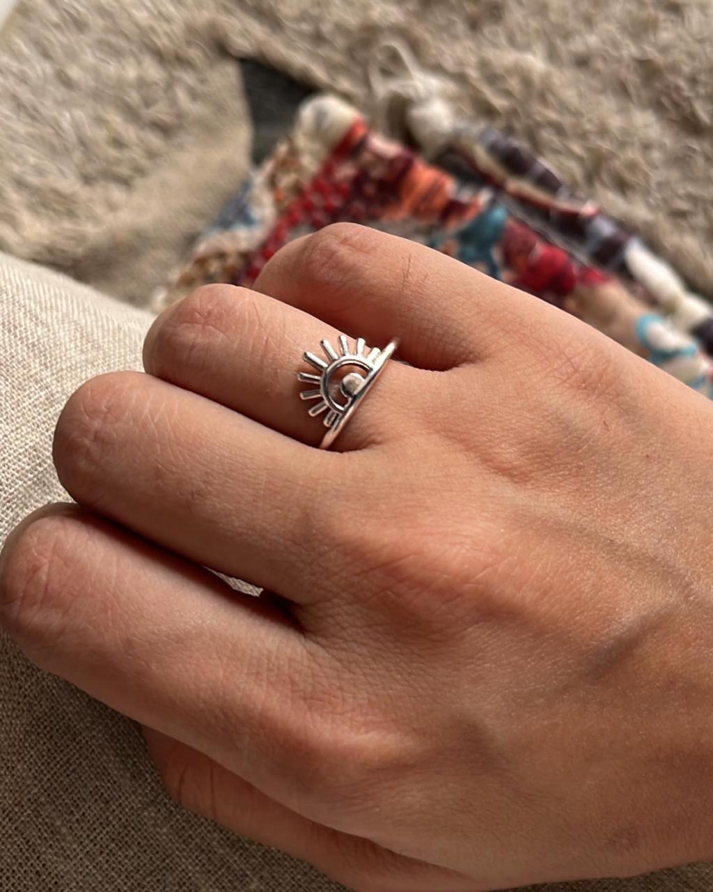 925 sterling silver sunrise ring