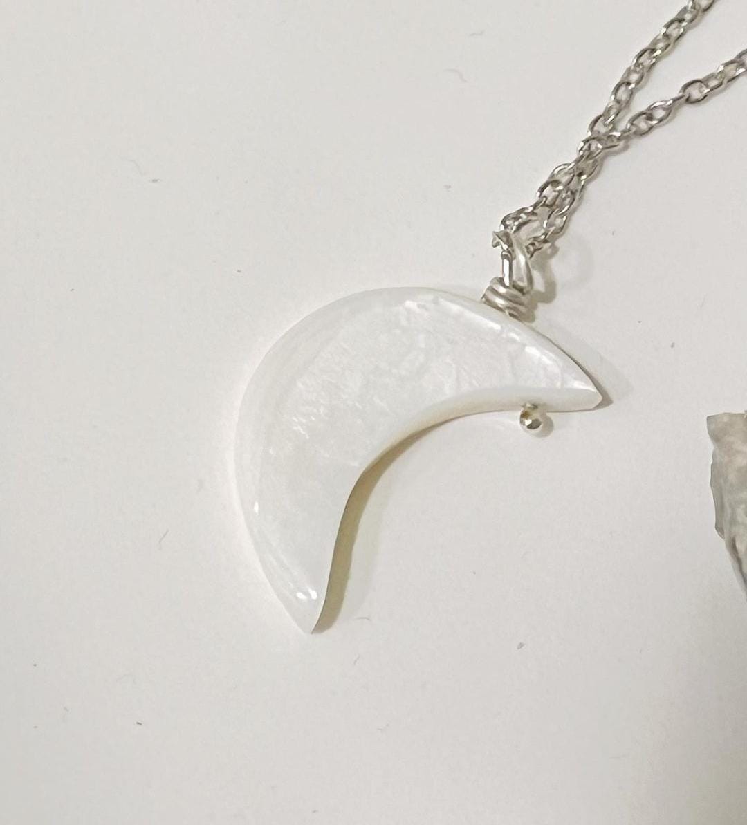 Mother of Pearl Moon Necklace for Inner Peace