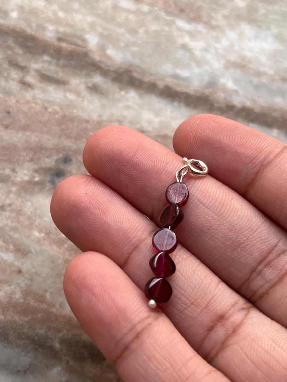 Garnet Gemstone Pendant Charm