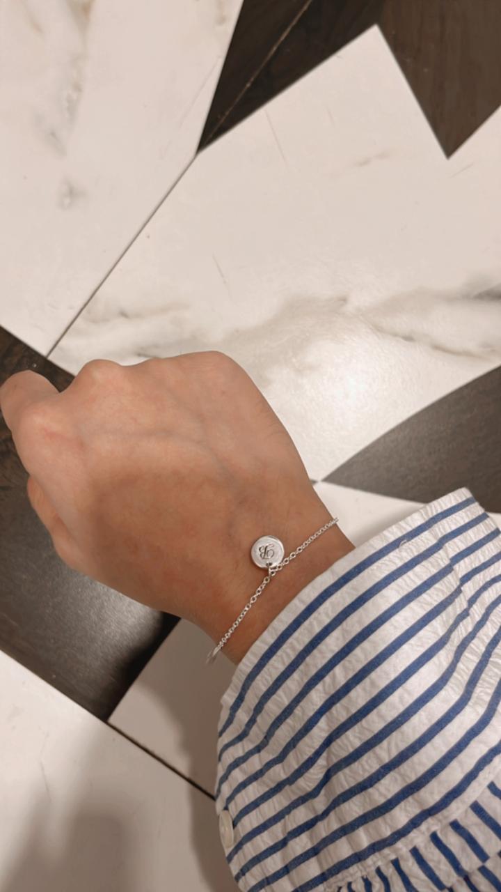 Personalized Initial Silver Bracelet for Special Occasions