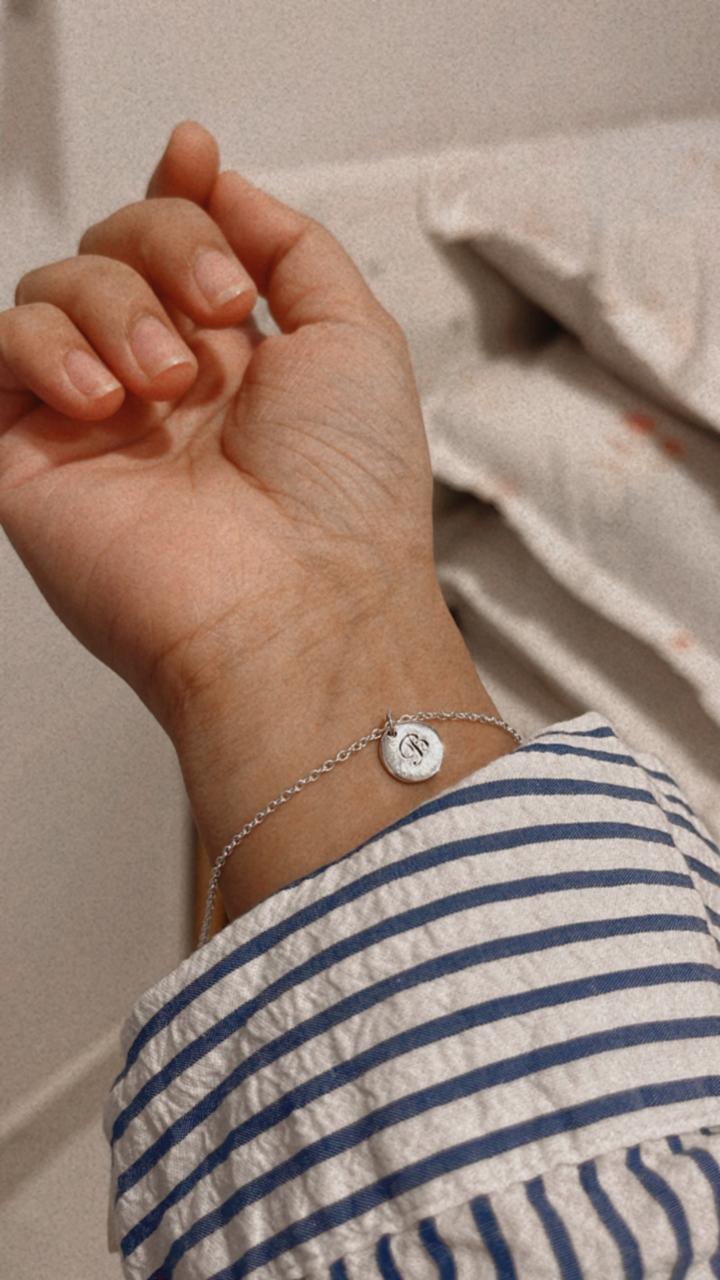 Personalized Initial Silver Bracelet for Custom Jewelry
