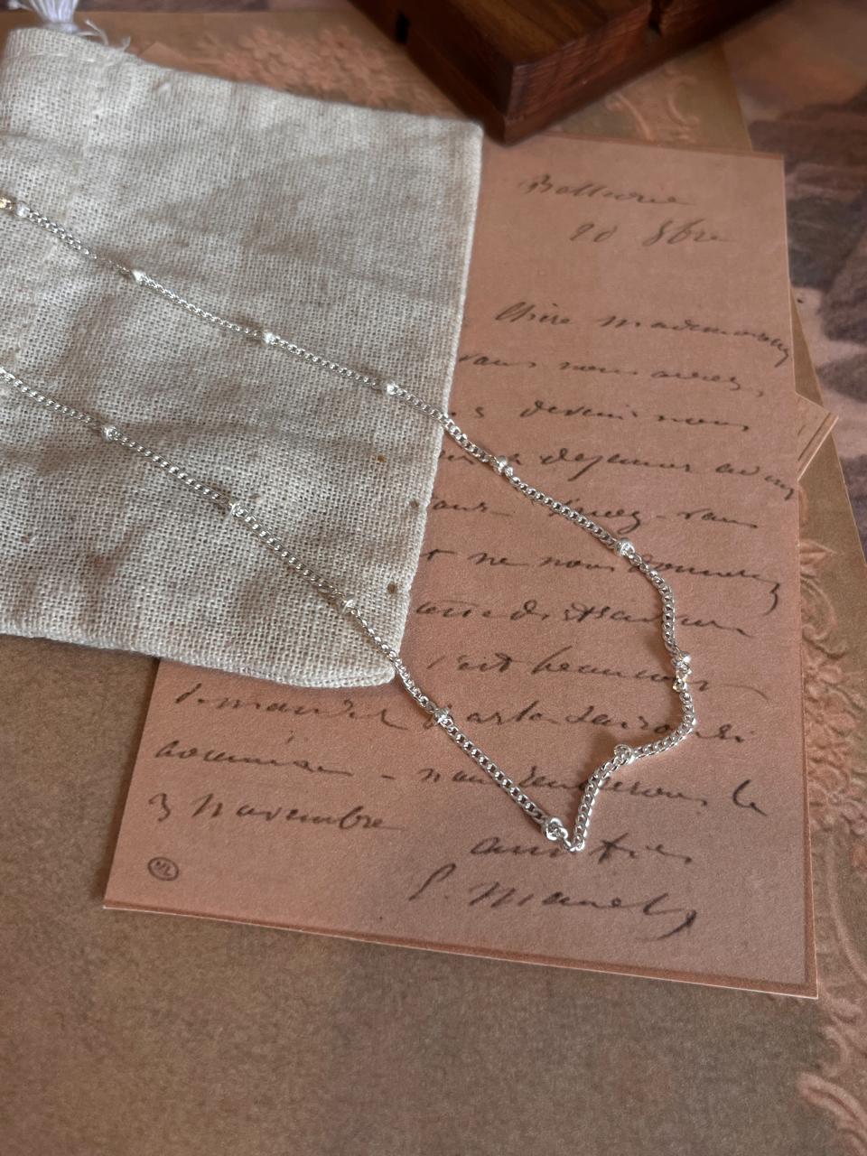 Cable Dot Design Minimal Silver Bracelet