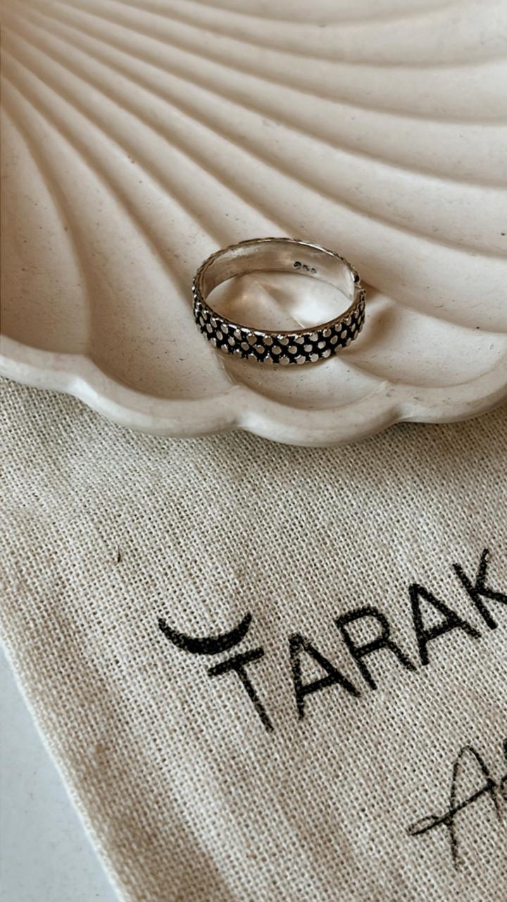 Handcrafted Rawa Silver Ring for Mid or Little Finger