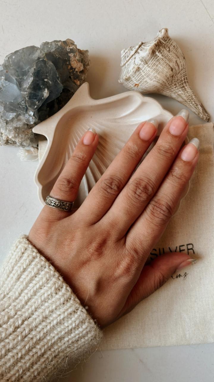 Flower Garden Mid / Little Finger Silver Ring