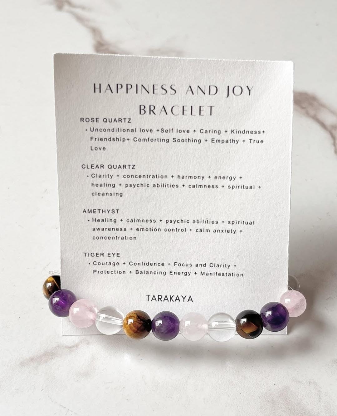 Happiness and Joy Healing Intention 8MM Crystal Bracelet