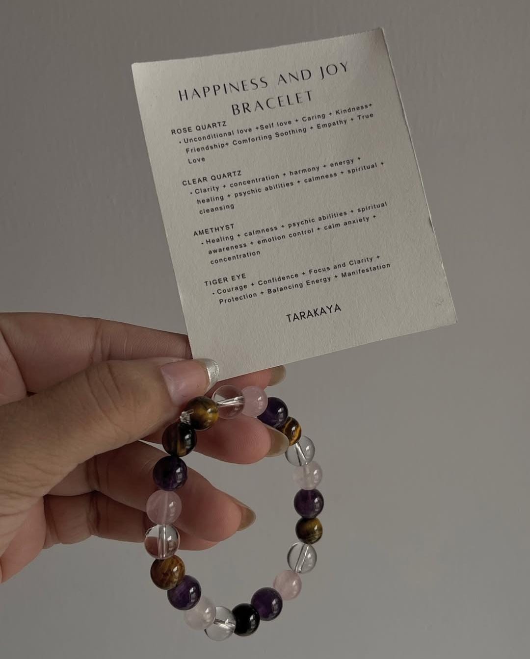 8MM Crystal Bracelet for Happiness, Joy, and Positivity