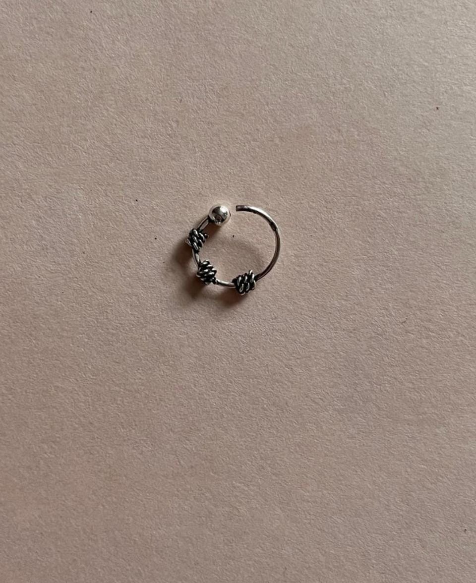 Antique boho 925 sterling silver nose ring