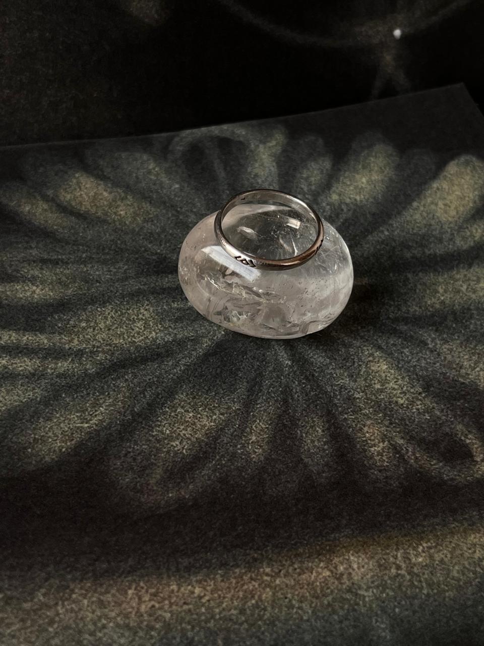 Tribal Engraved II 925 Silver Ring - Modern Tribal Engraving with Silver Finish