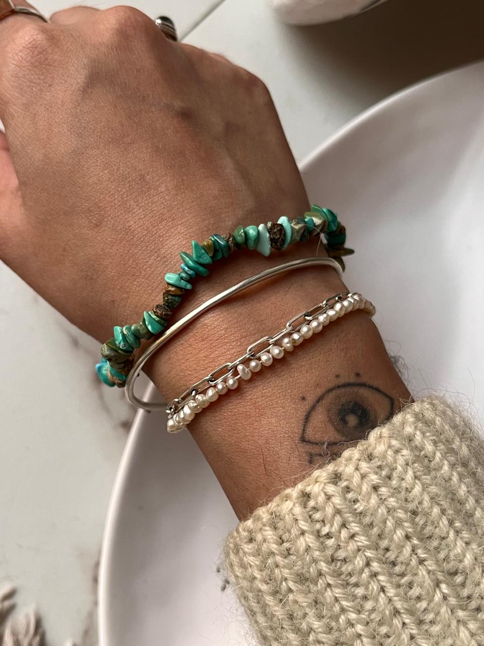 Boho Style Turquoise Chips Crystal Bracelet