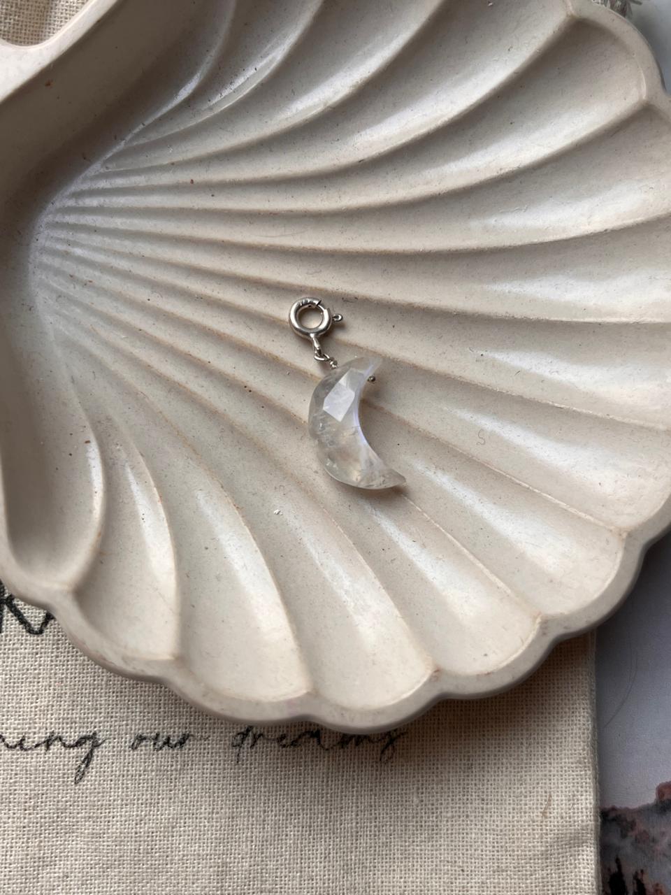 Rainbow Moonstone Charm for Lunar Energy