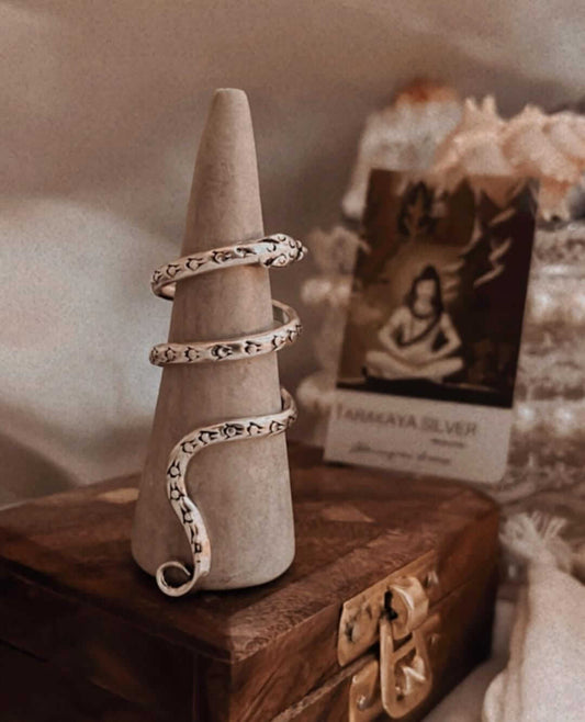Serpent Wrap Statement Sterling 925 Silver Ring
