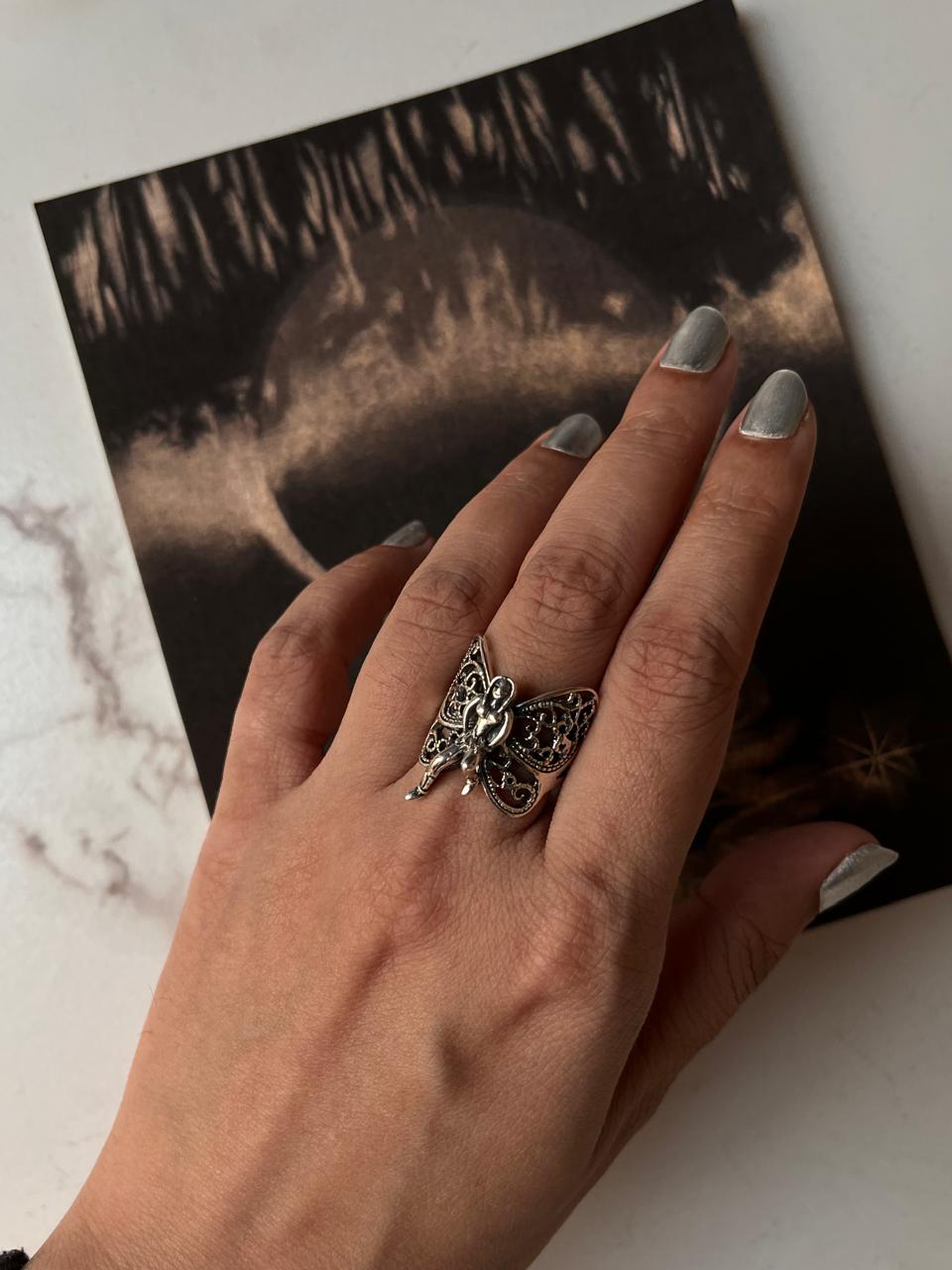 Angel Motif 925 Silver Ring