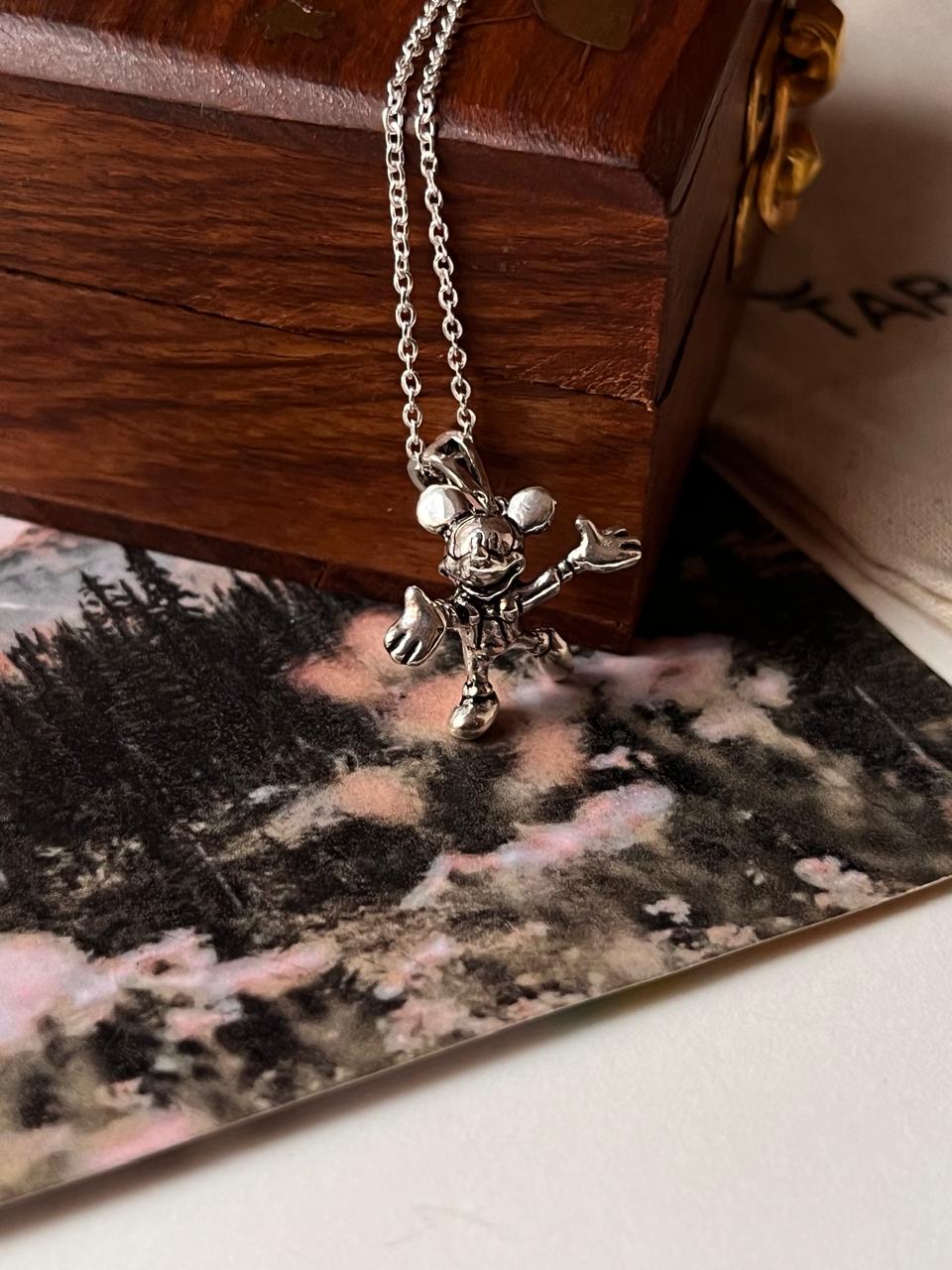Mickey Mouse 925 silver pendant for Disney fans