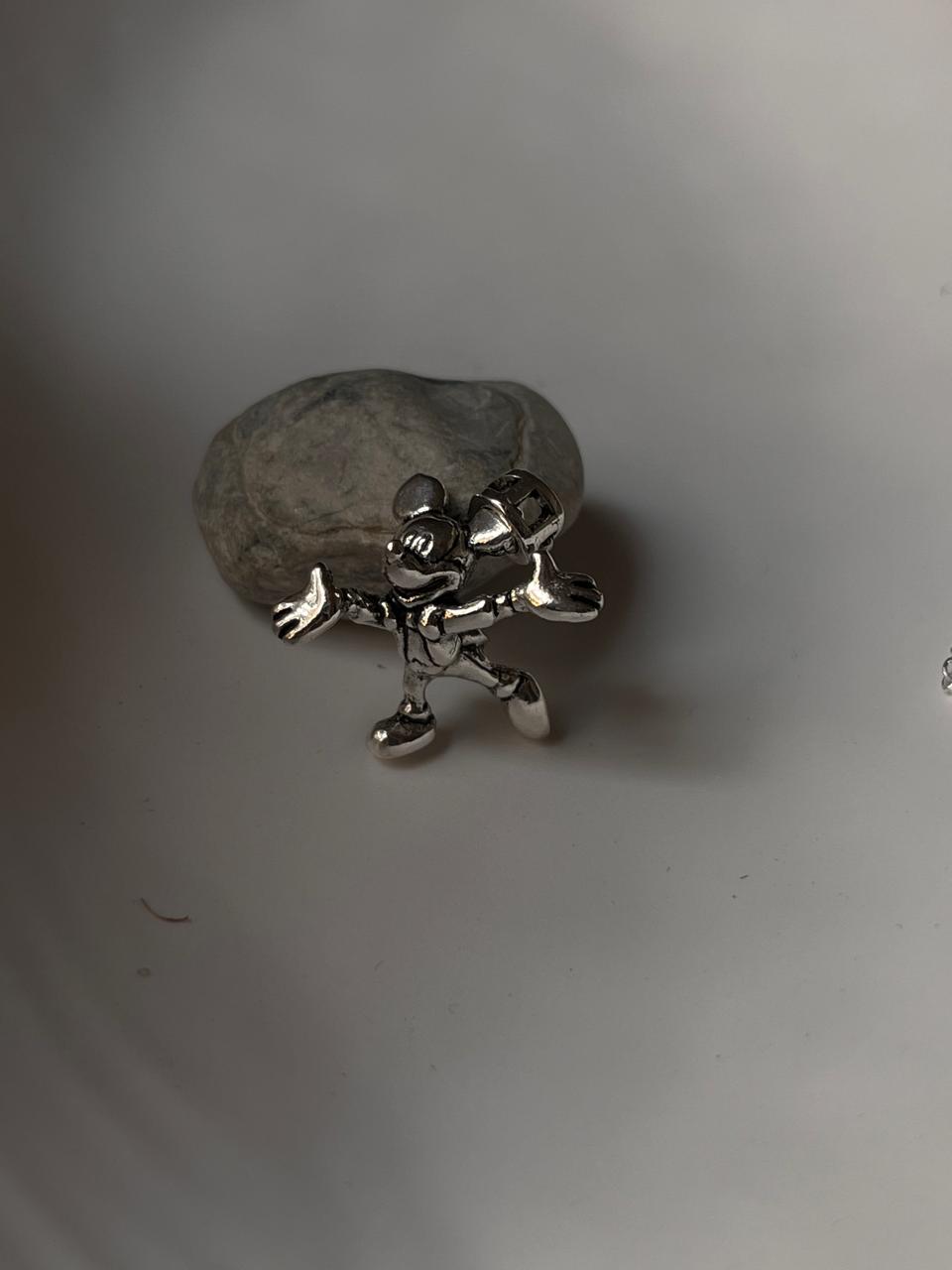 Mickey Mouse silver pendant 925 hallmark, unique gift for special occasions, handmade jewelry gift idea.