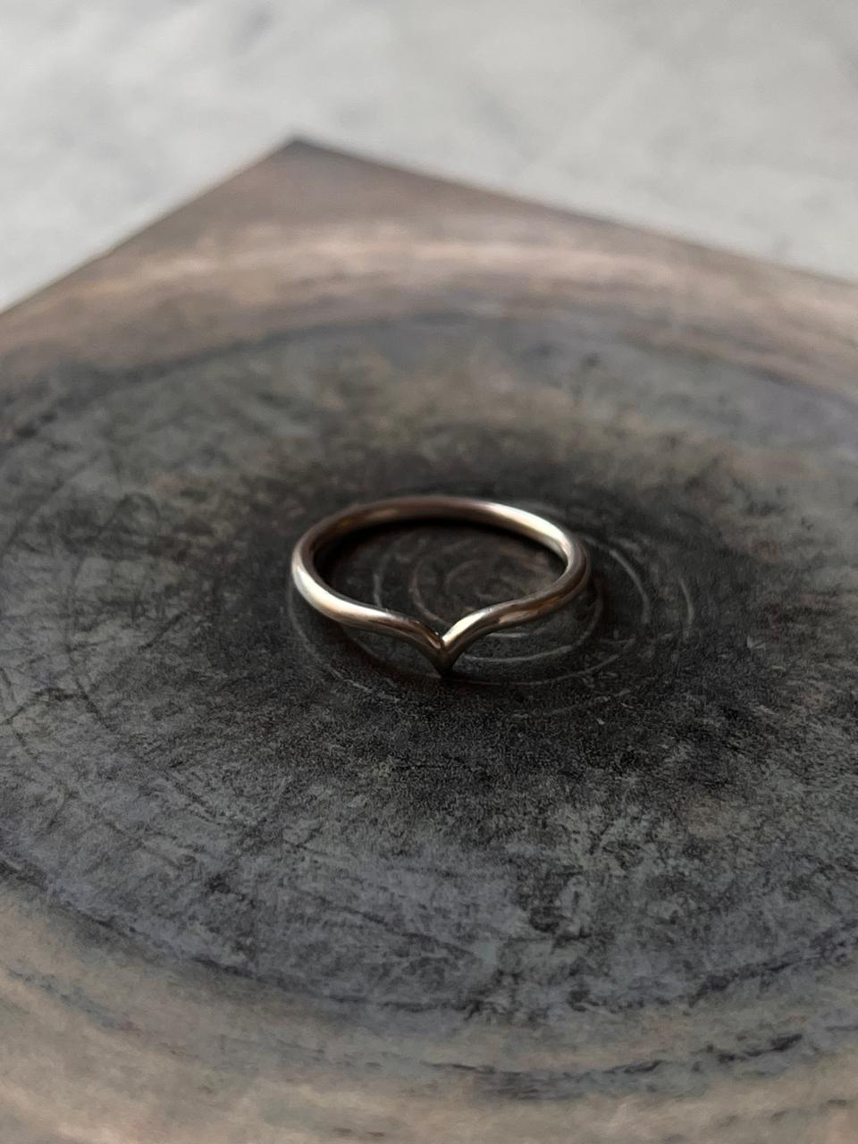 Chevron V stack 925 sterling silver ring