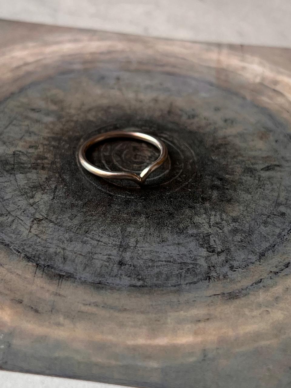 Handcrafted V stack ring in 925 silver