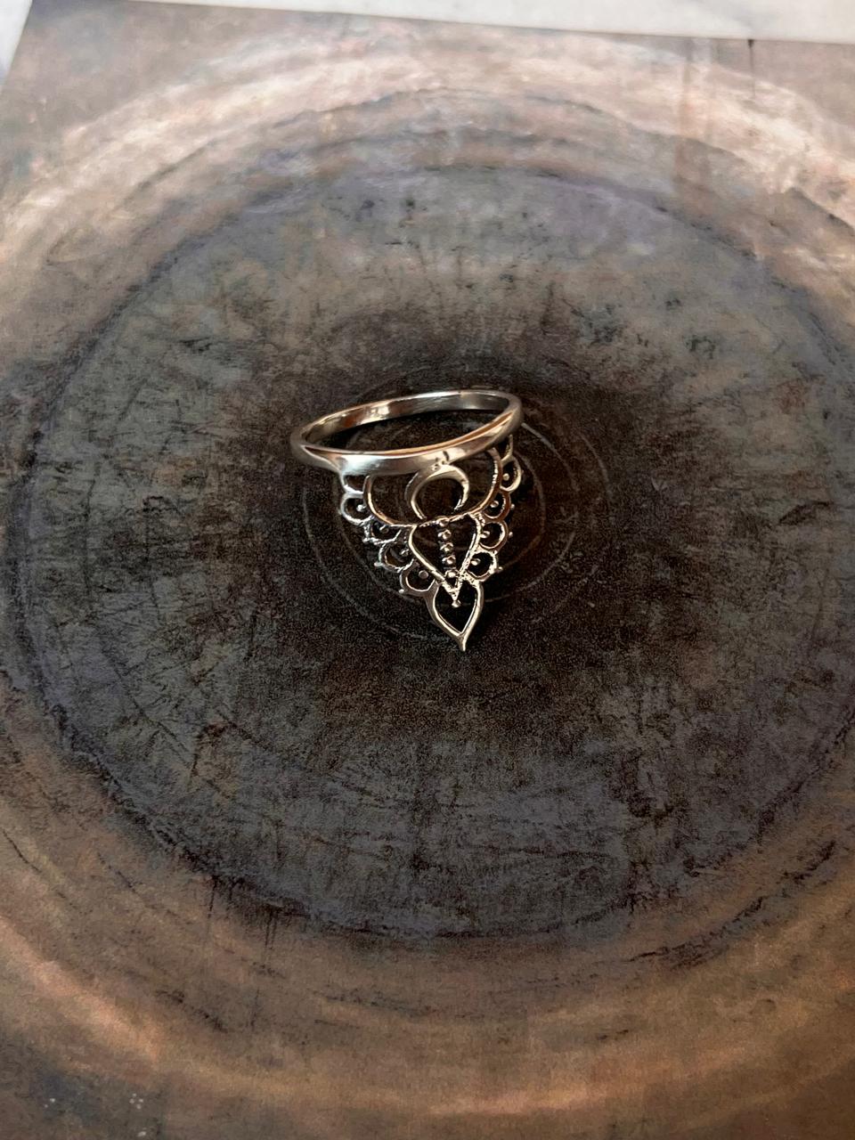 Crown boho 925 sterling silver ring