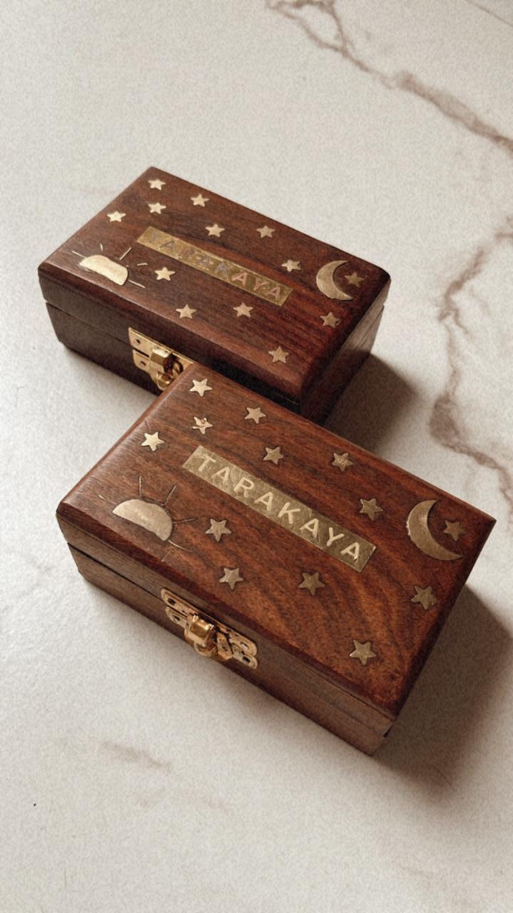 Eco-friendly wooden box used for product packaging