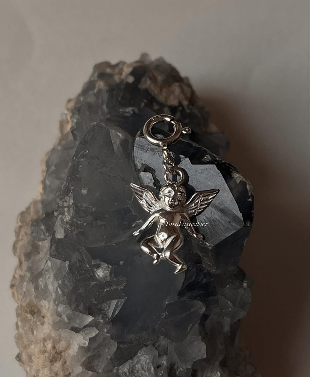 Cherub angel 925 sterling silver pendant charm