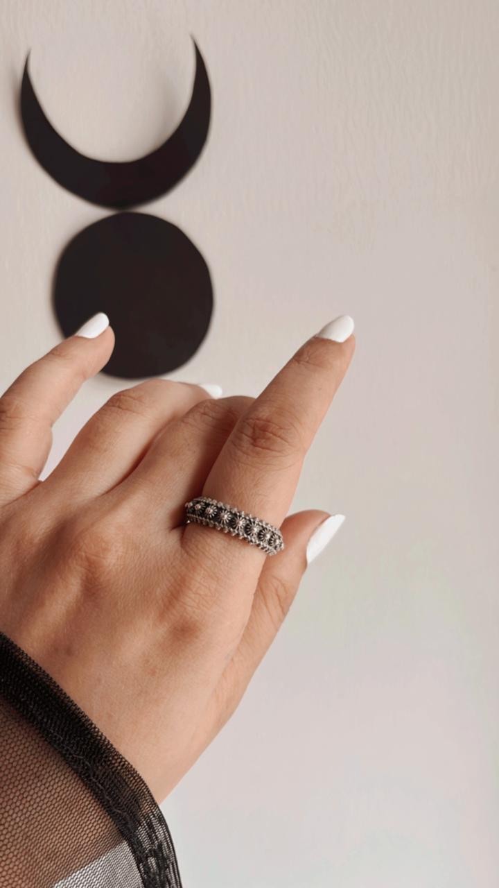 Tribal Braided & Balinese Stack Set 925 Sterling Silver Ring