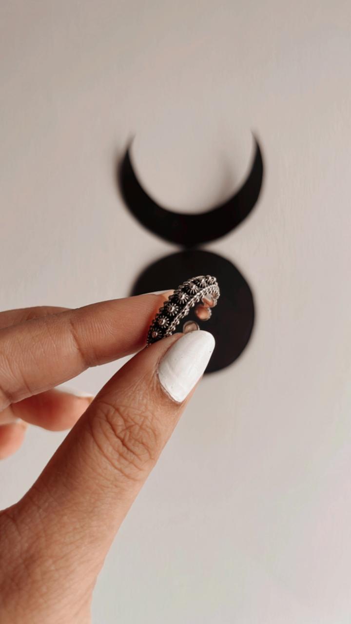 Tribal Braided & Balinese Stack Set 925 Sterling Silver Ring